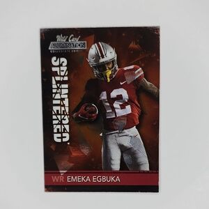 Emeka Egbuka ~ 2021 Wild Card ~ Alumination ~ Pre Rookie ~ Collegiate Edition